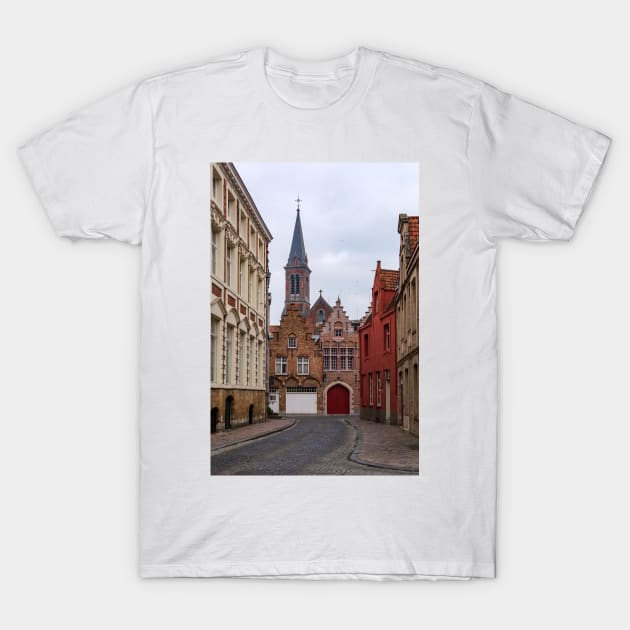 Old street of Bruges T-Shirt by lena-maximova